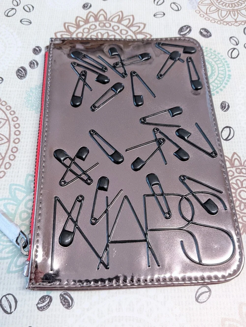NARS Cosmetics Limited Edition Metallic Safety Pin makeup bag